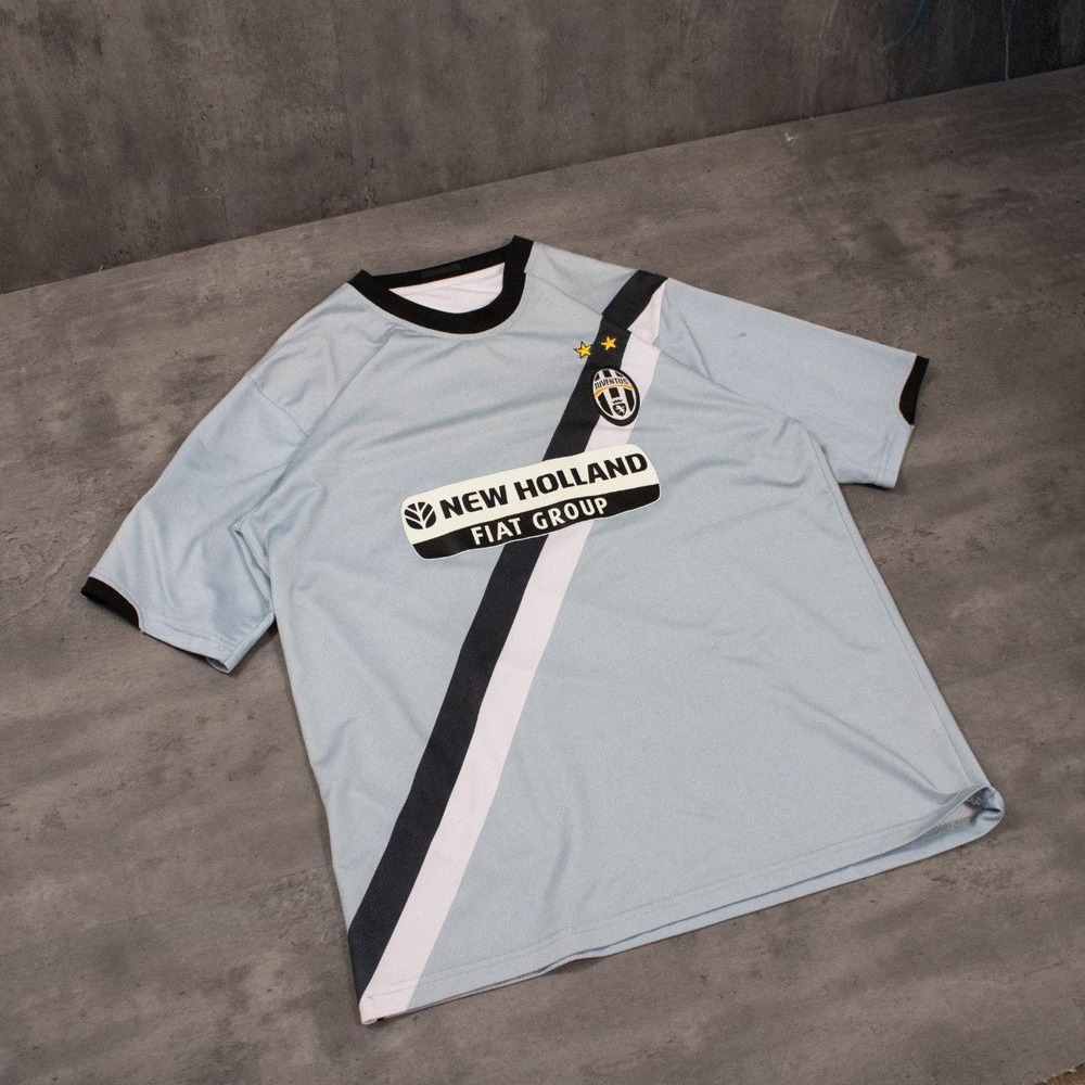 Vintage VTG Y2K Juventus Home Blue Del Piero Short Sleeve Jersey